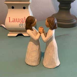 Sisters by Heart Willow Trees